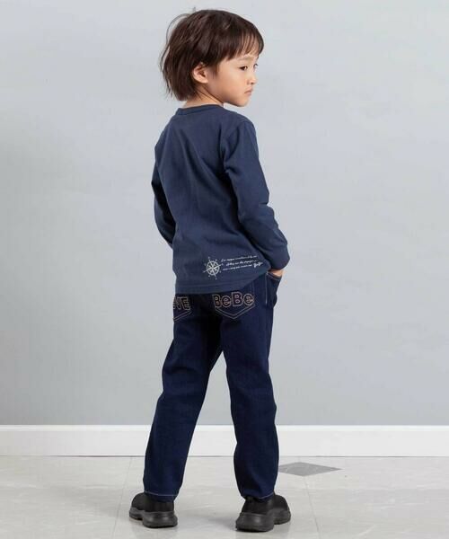 BeBe / べべ Tシャツ | 【抗菌・防臭】MAP&FLAG袖リブ天竺長袖Tシャツ(90~150cm) | 詳細8