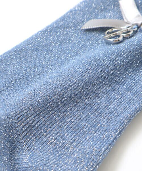 BeBe / べべ ソックス | チャーム付きリボンラメクルーソックス(11~24cm) | 詳細6