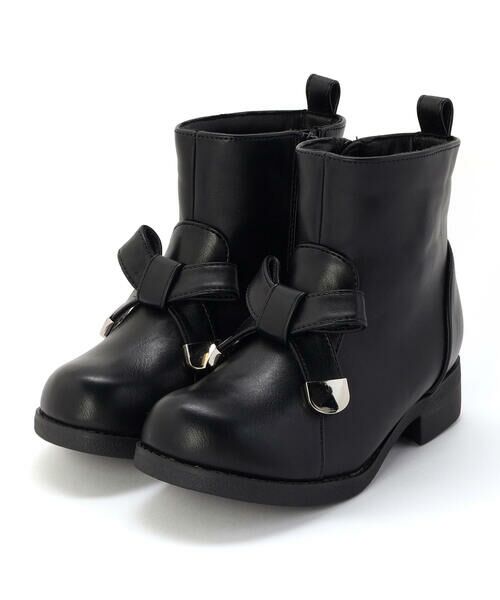 BeBe / べべ ブーツ(ショート丈) | メタルポイントリボンショートブーツ(16~21cm) | 詳細2