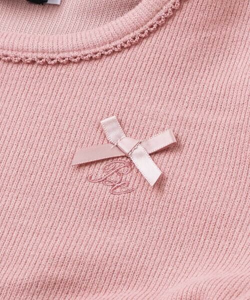 BeBe / べべ ミニ丈・ひざ丈ワンピース | テレコ×ツイル切り替え長袖ワンピース(90~150cm) | 詳細5