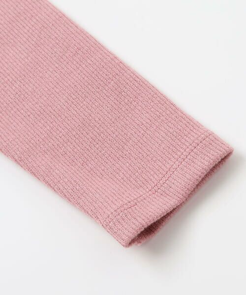 BeBe / べべ ミニ丈・ひざ丈ワンピース | テレコ×ツイル切り替え長袖ワンピース(90~150cm) | 詳細7