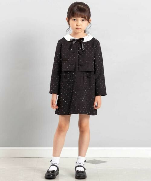 BeBe / べべ ミニ丈・ひざ丈ワンピース | 【お揃い】エトワールシャイニードットジャンパースカート(100~150cm) | 詳細3