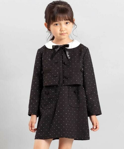 BeBe / べべ ミニ丈・ひざ丈ワンピース | 【お揃い】エトワールシャイニードットジャンパースカート(100~150cm) | 詳細4