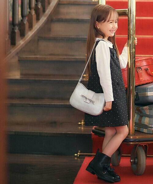 BeBe / べべ ミニ丈・ひざ丈ワンピース | 【お揃い】エトワールシャイニードットジャンパースカート(100~150cm) | 詳細6