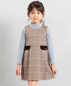 BeBe / べべ ミニ丈・ひざ丈ワンピース | 【お揃い】グレンチェックプリーツジャンパースカート(90~150cm)