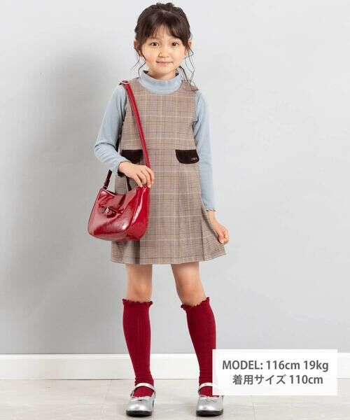 BeBe / べべ ミニ丈・ひざ丈ワンピース | 【お揃い】グレンチェックプリーツジャンパースカート(90~150cm) | 詳細1