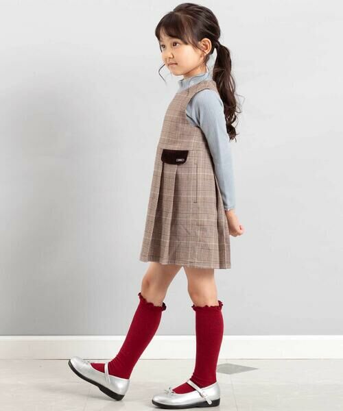 BeBe / べべ ミニ丈・ひざ丈ワンピース | 【お揃い】グレンチェックプリーツジャンパースカート(90~150cm) | 詳細2