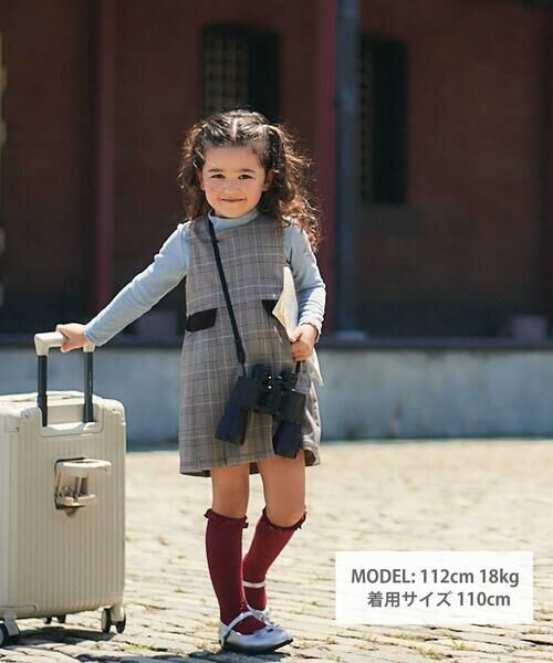 BeBe / べべ ミニ丈・ひざ丈ワンピース | 【お揃い】グレンチェックプリーツジャンパースカート(90~150cm) | 詳細4