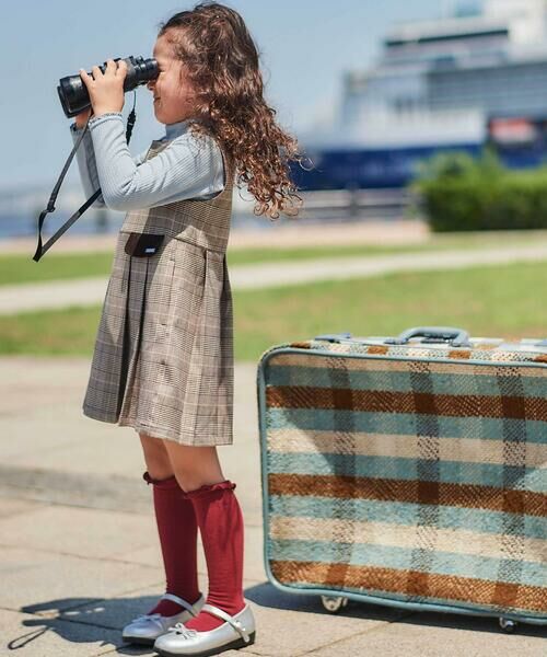 BeBe / べべ ミニ丈・ひざ丈ワンピース | 【お揃い】グレンチェックプリーツジャンパースカート(90~150cm) | 詳細5