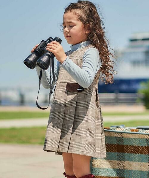BeBe / べべ ミニ丈・ひざ丈ワンピース | 【お揃い】グレンチェックプリーツジャンパースカート(90~150cm) | 詳細6
