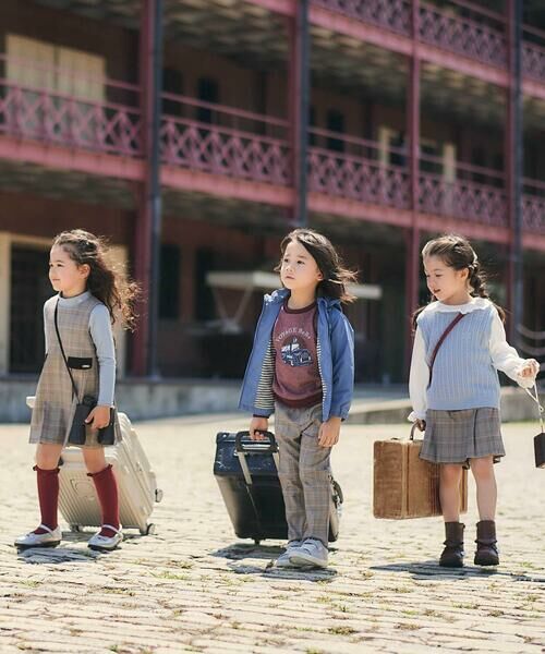 BeBe / べべ ミニ丈・ひざ丈ワンピース | 【お揃い】グレンチェックプリーツジャンパースカート(90~150cm) | 詳細7