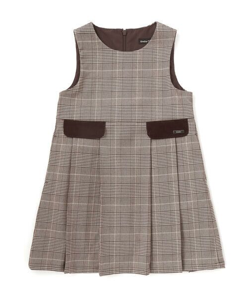 BeBe / べべ ミニ丈・ひざ丈ワンピース | 【お揃い】グレンチェックプリーツジャンパースカート(90~150cm) | 詳細8