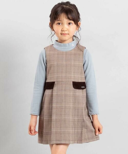 BeBe/べべ 【お揃い】グレンチェックプリーツジャンパースカート(90~150cm) ブラウン系 140cm BeBe/べべ 【お揃い】グレンチェックプリーツジャンパースカート(90~150cm) ブラウン系 140cm