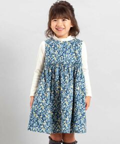 BeBe / べべ ミニ丈・ひざ丈ワンピース | 【お揃い】オンフルールフラワープリントジャンパースカート(80~150cm)