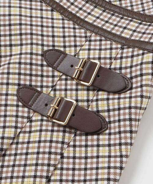 BeBe / べべ ミニ丈・ひざ丈ワンピース | 【お揃い】TRチェックパイピングベルトジャンパースカート(100~150cm) | 詳細10