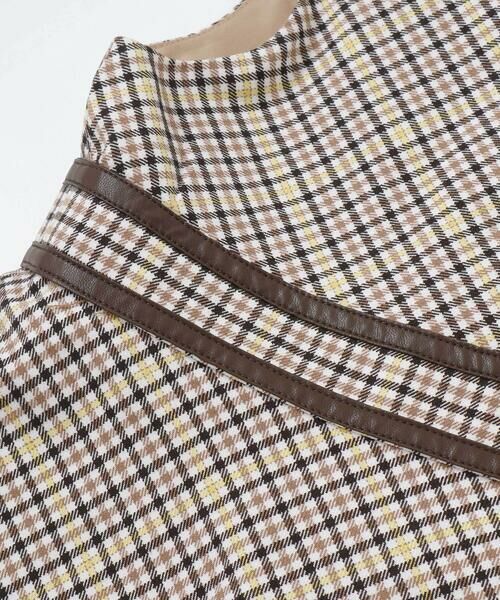 BeBe / べべ ミニ丈・ひざ丈ワンピース | 【お揃い】TRチェックパイピングベルトジャンパースカート(100~150cm) | 詳細11