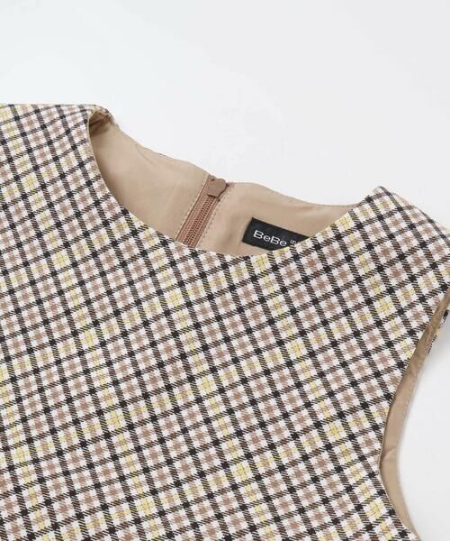 BeBe / べべ ミニ丈・ひざ丈ワンピース | 【お揃い】TRチェックパイピングベルトジャンパースカート(100~150cm) | 詳細8