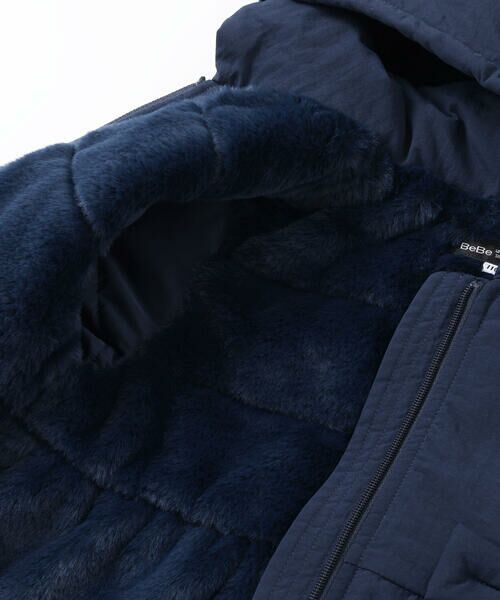 BeBe / べべ ブルゾン | 【撥水加工】ヴィンテージタフタ裏ファー裾フリルフードブルゾン(80~150cm) | 詳細11