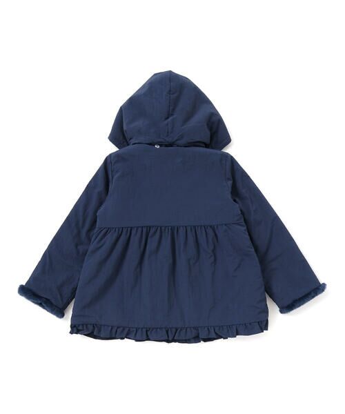 BeBe / べべ ブルゾン | 【撥水加工】ヴィンテージタフタ裏ファー裾フリルフードブルゾン(80~150cm) | 詳細2