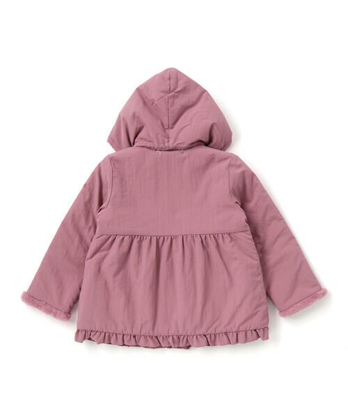 BeBe / べべ ブルゾン | 【撥水加工】ヴィンテージタフタ裏ファー裾フリルフードブルゾン(80~150cm) | 詳細17