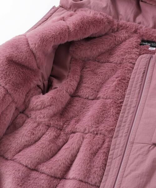 BeBe / べべ ブルゾン | 【撥水加工】ヴィンテージタフタ裏ファー裾フリルフードブルゾン(80~150cm) | 詳細18