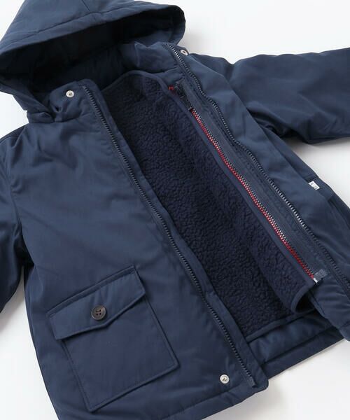 BeBe / べべ ミリタリージャケット・コート | 【撥水加工】ボアライナーベスト付きナイロン中綿3wayコート(90~150cm) | 詳細4