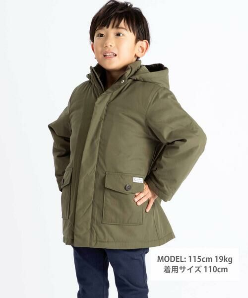 BeBe / べべ ミリタリージャケット・コート | 【撥水加工】ボアライナーベスト付きナイロン中綿3wayコート(90~150cm) | 詳細6