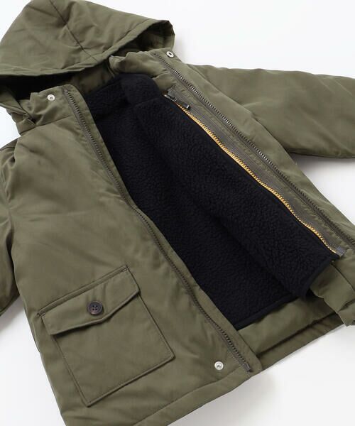 BeBe / べべ ミリタリージャケット・コート | 【撥水加工】ボアライナーベスト付きナイロン中綿3wayコート(90~150cm) | 詳細16