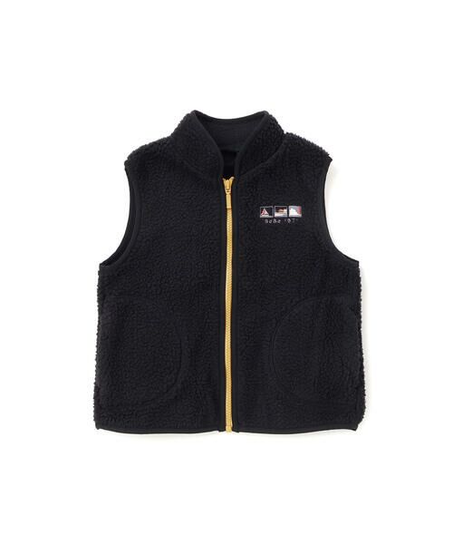 BeBe / べべ ミリタリージャケット・コート | 【撥水加工】ボアライナーベスト付きナイロン中綿3wayコート(90~150cm) | 詳細9