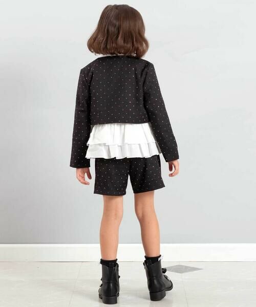 BeBe / べべ ノーカラージャケット | 【お揃い】エトワールシャイニードットクロップドジャケット(100~150cm) | 詳細2