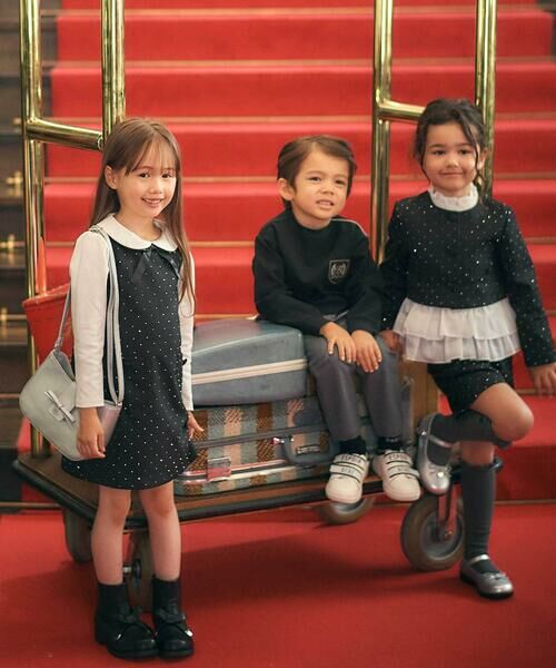 BeBe / べべ ノーカラージャケット | 【お揃い】エトワールシャイニードットクロップドジャケット(100~150cm) | 詳細7