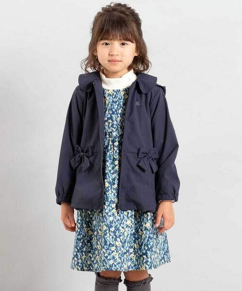 BeBe / べべ ブルゾン | チェックタフタペプラムフード付きブルゾン(90~150cm) | 詳細2