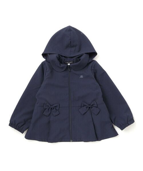 BeBe / べべ ブルゾン | チェックタフタペプラムフード付きブルゾン(90~150cm) | 詳細4