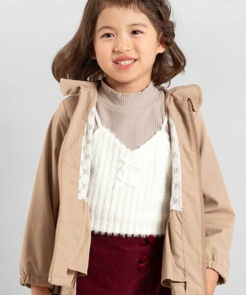 BeBe / べべ ブルゾン | チェックタフタペプラムフード付きブルゾン(90~150cm) | 詳細7