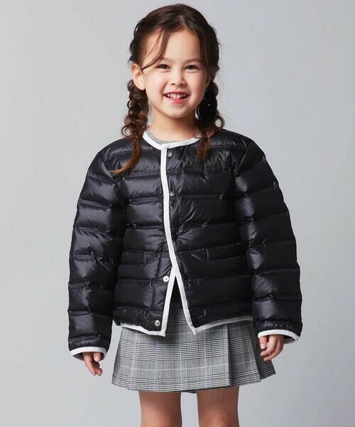 BeBe / べべ ダウンジャケット・ベスト | パイピング配色タフタライトダウンブルゾン(90~160cm) | 詳細2
