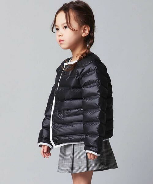 BeBe / べべ ダウンジャケット・ベスト | パイピング配色タフタライトダウンブルゾン(90~160cm) | 詳細3