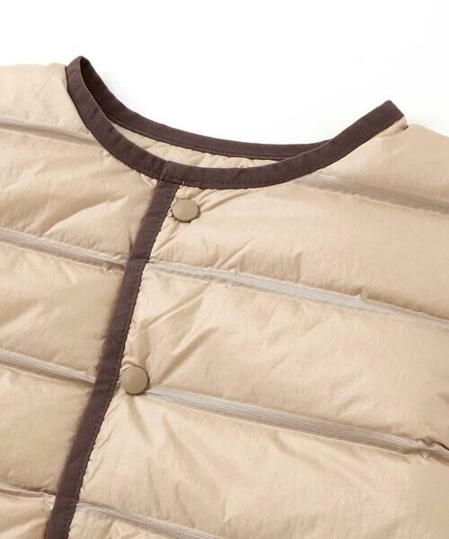 BeBe / べべ ダウンジャケット・ベスト | パイピング配色タフタライトダウンブルゾン(90~160cm) | 詳細12