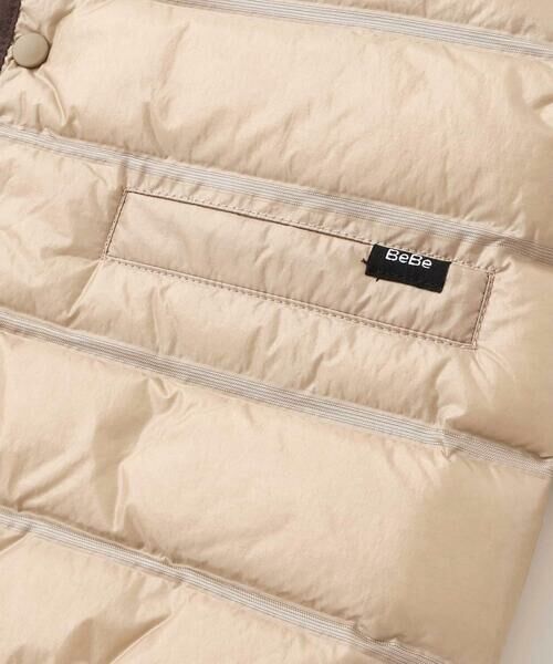 BeBe / べべ ダウンジャケット・ベスト | パイピング配色タフタライトダウンブルゾン(90~160cm) | 詳細13