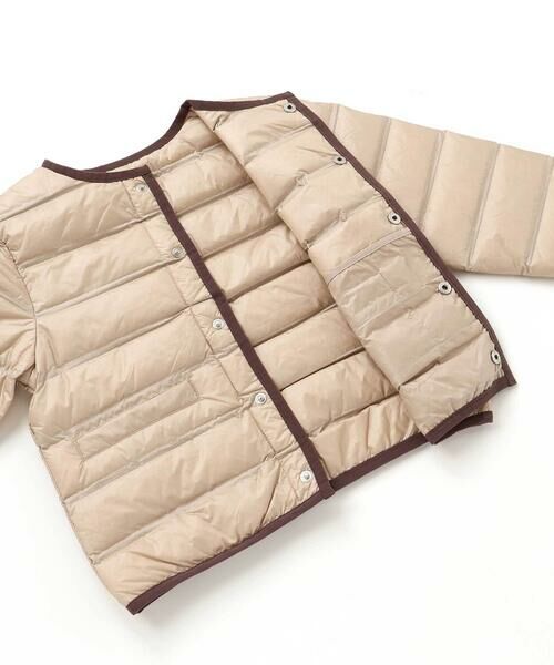 BeBe / べべ ダウンジャケット・ベスト | パイピング配色タフタライトダウンブルゾン(90~160cm) | 詳細16