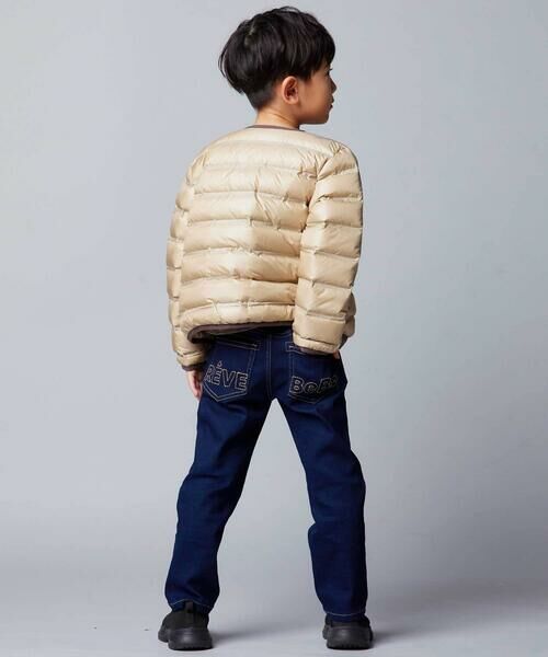 BeBe / べべ ダウンジャケット・ベスト | パイピング配色タフタライトダウンブルゾン(90~160cm) | 詳細8