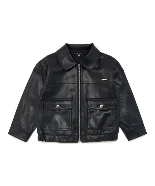 BeBe / べべ ブルゾン | フェイクレザージップブルゾン(100~160cm) | 詳細8