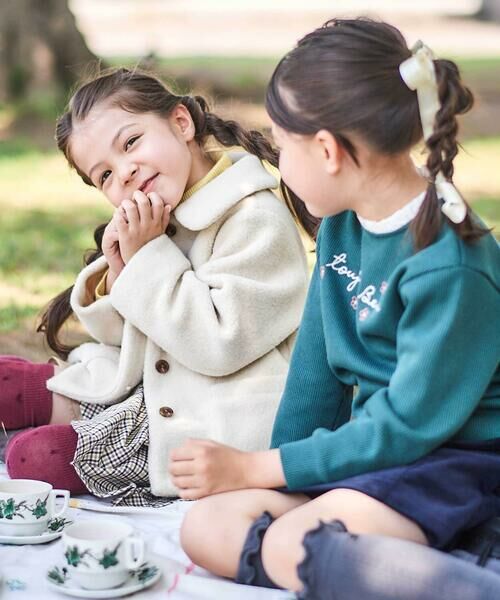 BeBe / べべ ステンカラーコート | 丸襟ボアショートコート(90~150cm) | 詳細3