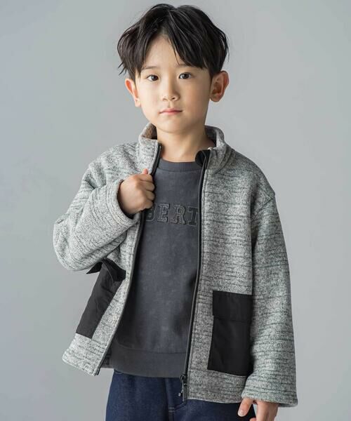 BeBe / べべ ブルゾン | 【POLARTEC(ポーラテック)】アウトポケットメランジジップブルゾン(100~150cm) | 詳細2