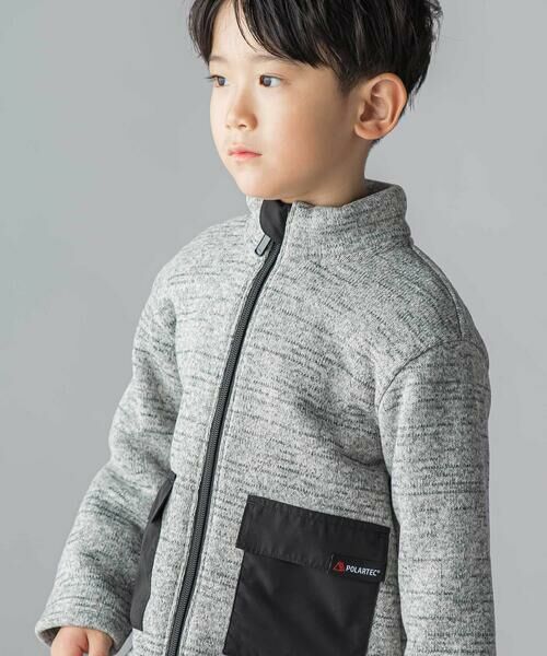 BeBe / べべ ブルゾン | 【POLARTEC(ポーラテック)】アウトポケットメランジジップブルゾン(100~150cm) | 詳細3