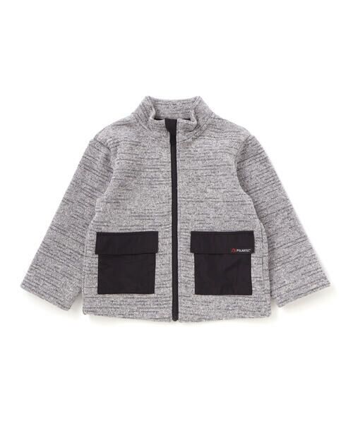 BeBe / べべ ブルゾン | 【POLARTEC(ポーラテック)】アウトポケットメランジジップブルゾン(100~150cm) | 詳細4