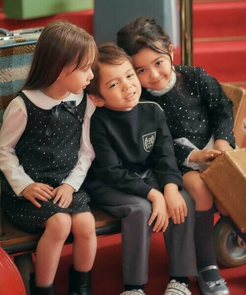 BeBe / べべ シャツ・ブラウス | スムースロゴ入りボウタイ付き長袖丸襟ブラウス(100~150cm) | 詳細3