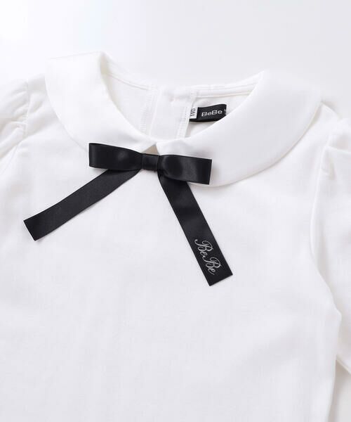 BeBe / べべ シャツ・ブラウス | スムースロゴ入りボウタイ付き長袖丸襟ブラウス(100~150cm) | 詳細6