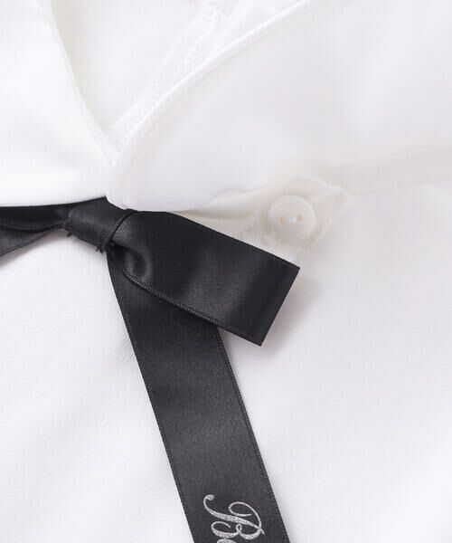 BeBe / べべ シャツ・ブラウス | スムースロゴ入りボウタイ付き長袖丸襟ブラウス(100~150cm) | 詳細7