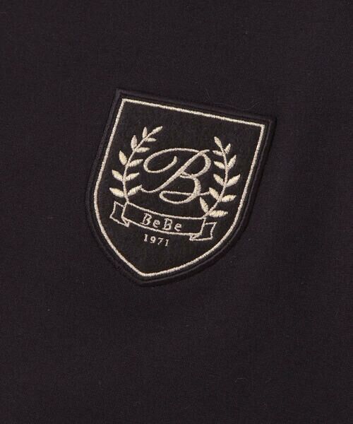 BeBe / べべ スウェット | エンブレムワッペン裾レイヤードポンチトレーナー(100~150cm) | 詳細10