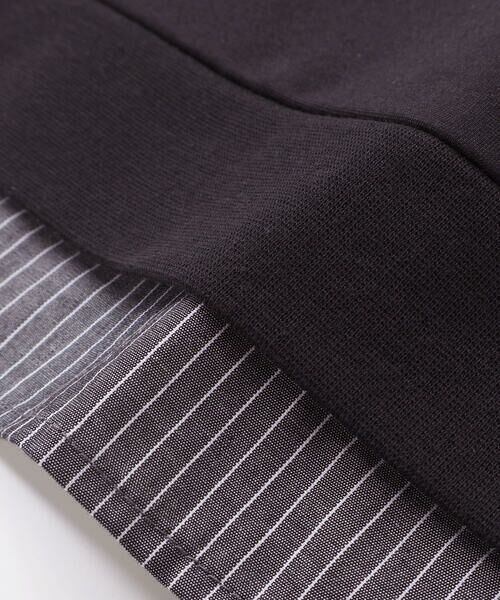 BeBe / べべ スウェット | エンブレムワッペン裾レイヤードポンチトレーナー(100~150cm) | 詳細13